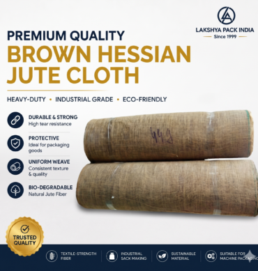 Brown Hessian Jute Cloth Roll for Packaging, Wrapping and Industrial uses